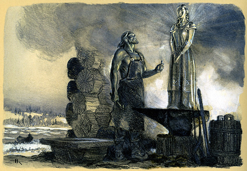 Ilmarinen Makes a New Wife of Silver and Gold